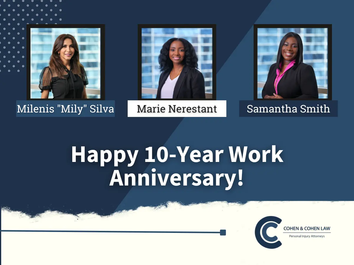 Cohen & Cohen Law Employees Celebrate 10-Year Anniversary